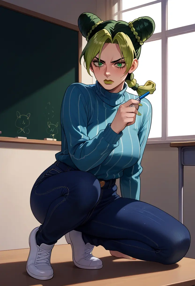 jojo_no_kimyou_na_bouken,kujo_jolyne,teacher  - 