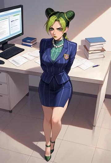 jojo_no_kimyou_na_bouken,kujo_jolyne,OL  - AI generated anime art