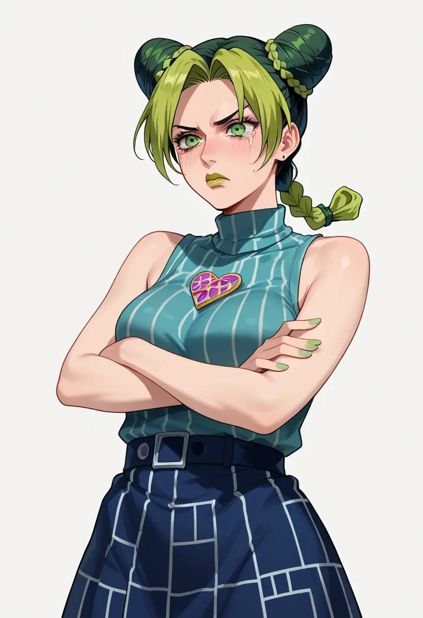 jojo_no_kimyou_na_bouken,kujo_jolyne,turtleneck,knit,maxi skirt  - 