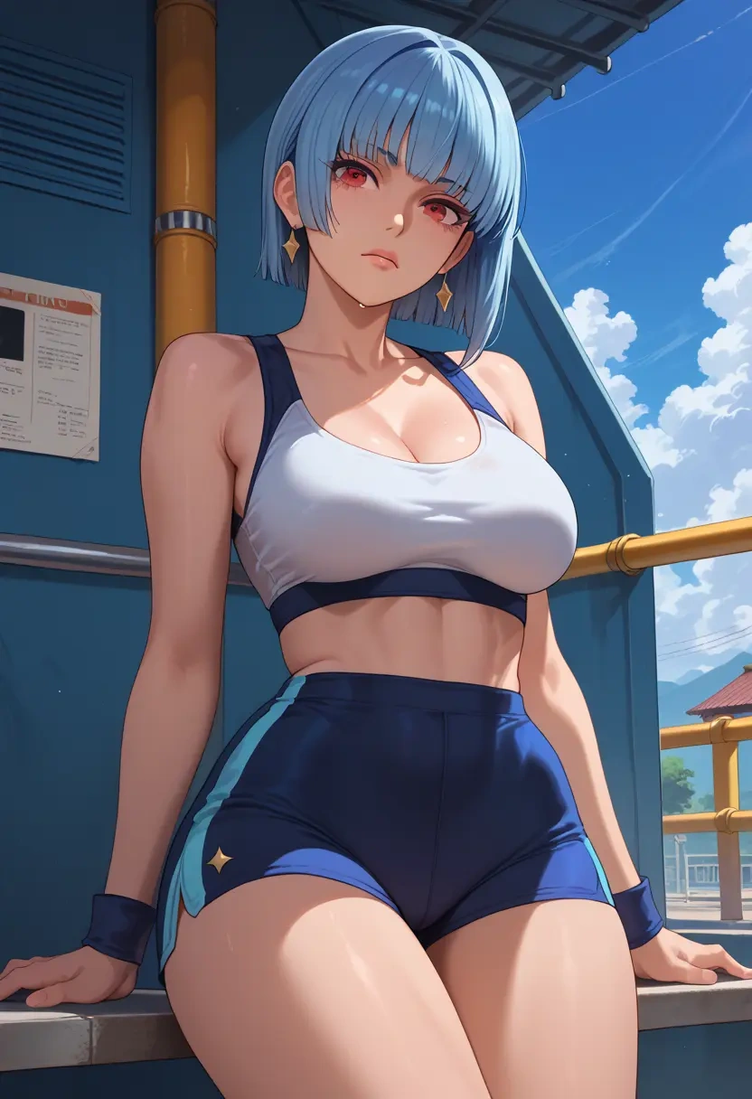 the_king_of_fighters,kula_diamond,yoga shorts  - 