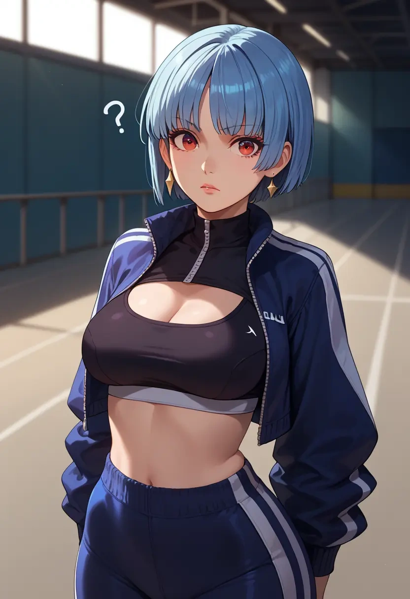 the_king_of_fighters,kula_diamond,athletic,track suit  - 