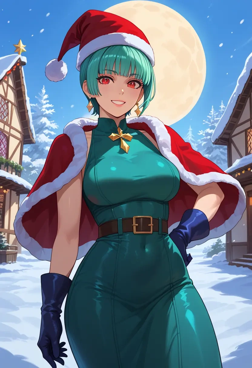 the_king_of_fighters,kula_diamond,Christmas,dress  - 