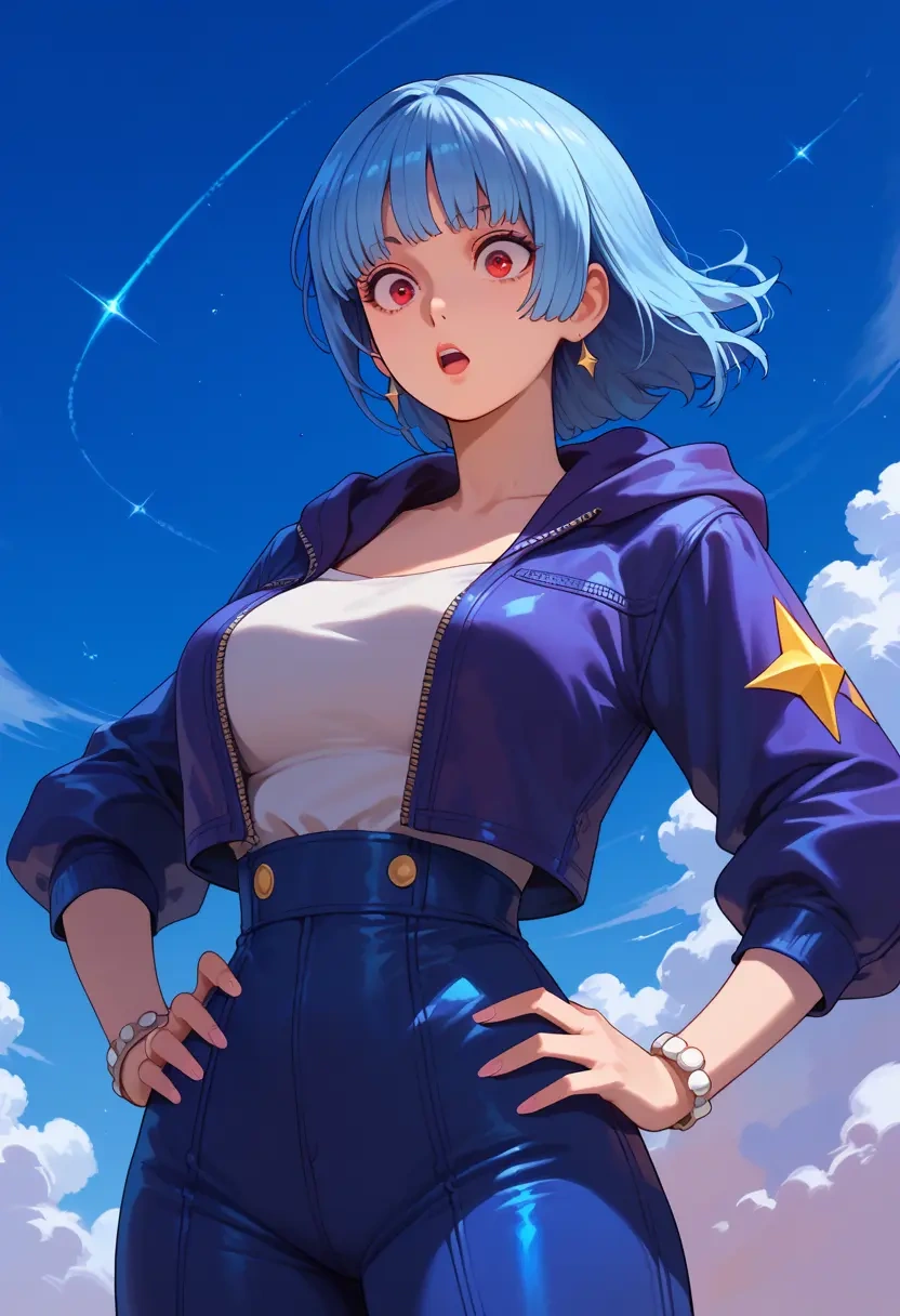 the_king_of_fighters,kula_diamond,crop windbreaker,shorts  - 