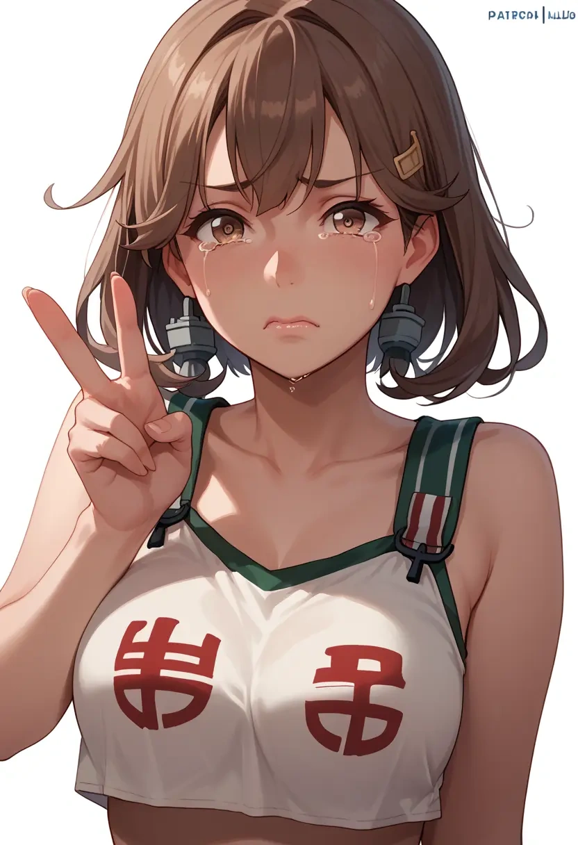 kantai_collection,kuma_(kancolle),crop top,athletic shorts  - 