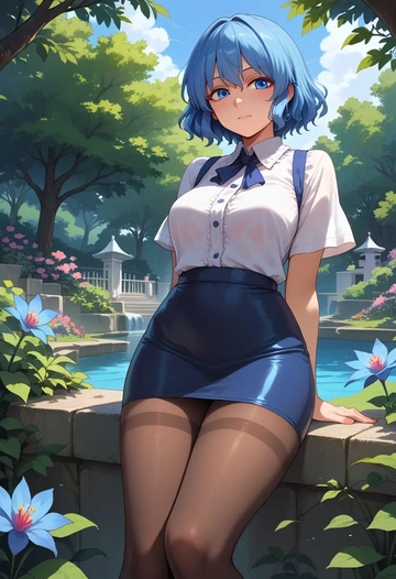 touhou,kumoi_ichirin,shorts, pantyhose  - AI generated anime art