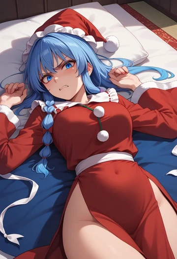 touhou,kumoi_ichirin,Christmas,red velvet dress  - AI generated anime art