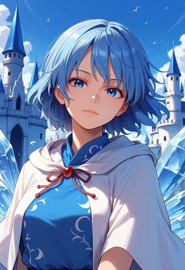 touhou,kumoi_ichirin,crop windbreaker,shorts  - AI generated anime art