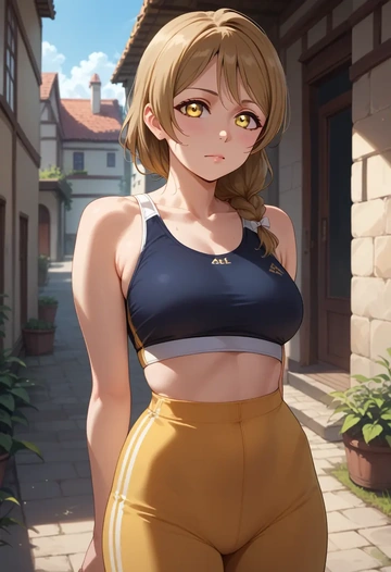 love_live!,kunikida_hanamaru,athletic,track suit  - AI generated anime art