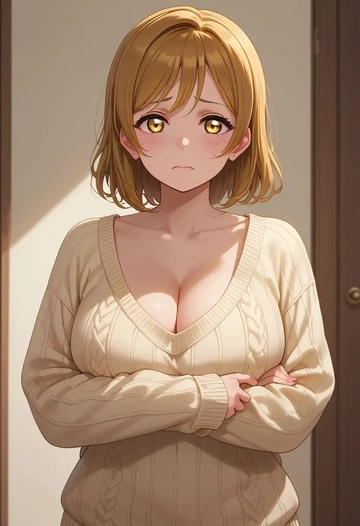 love_live!,kunikida_hanamaru,sweater  - AI generated anime art