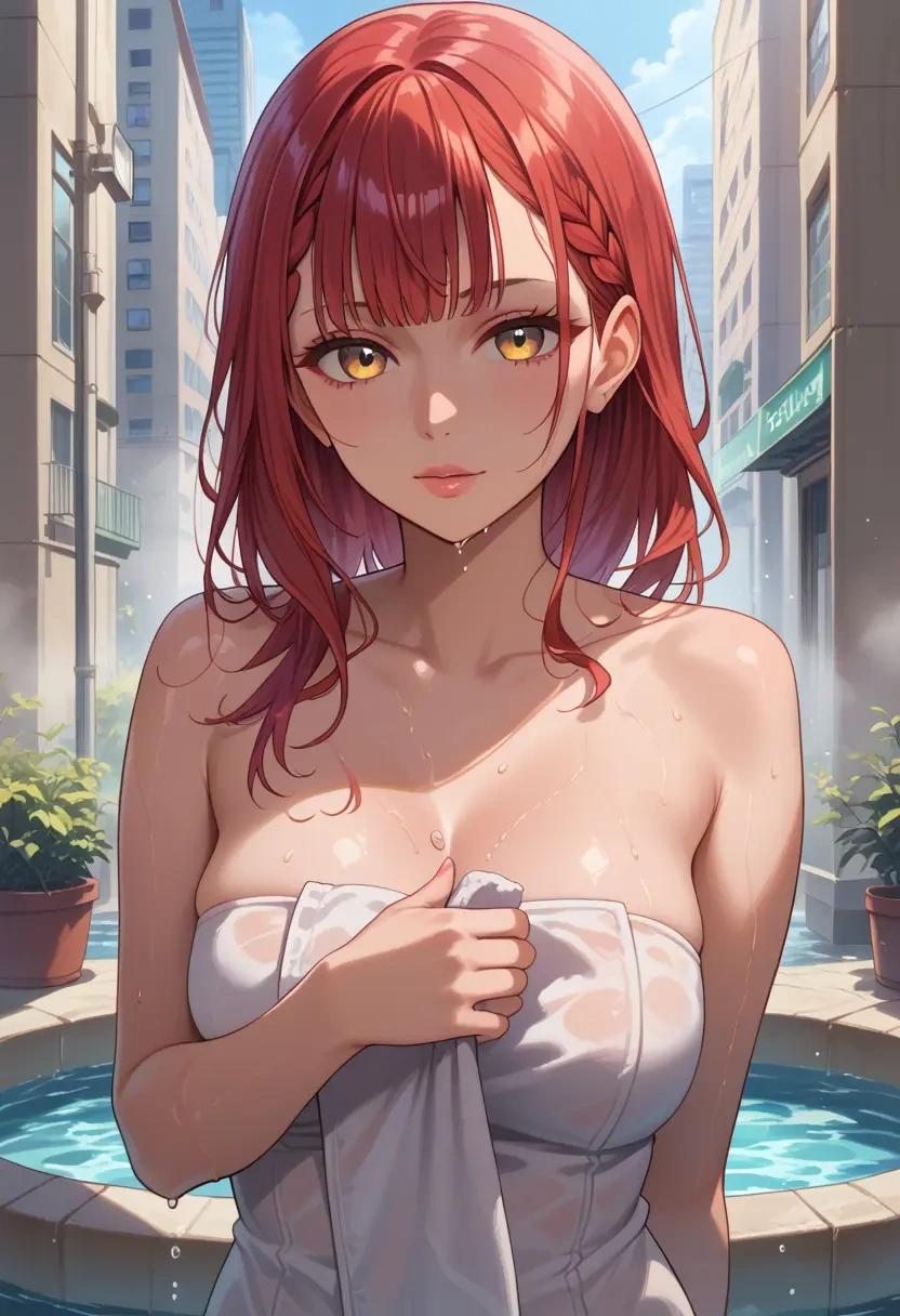 hololive,kureiji_ollie,towel,sexy  - 