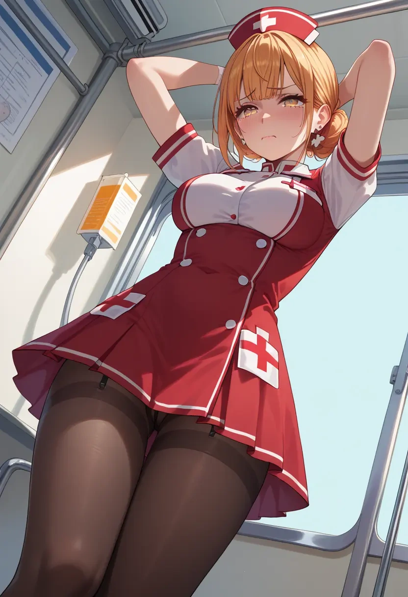 hololive,kureiji_ollie,nurse pantyhose,mini skirt, sexy  - 