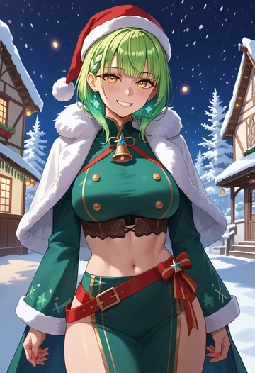 hololive,kureiji_ollie,Christmas,dress  - AI generated anime art