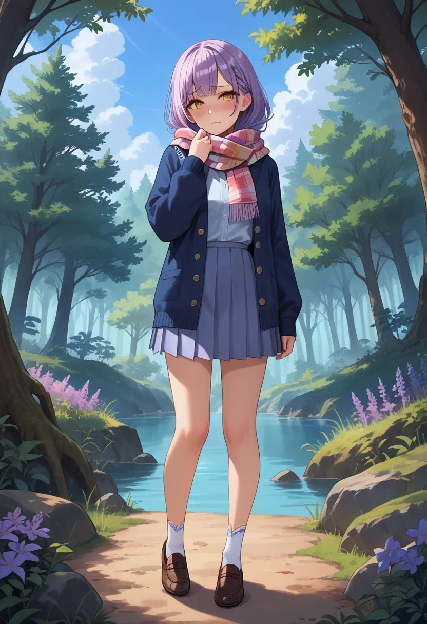 hololive,kureiji_ollie,spring,student uniform,cardigan  - 