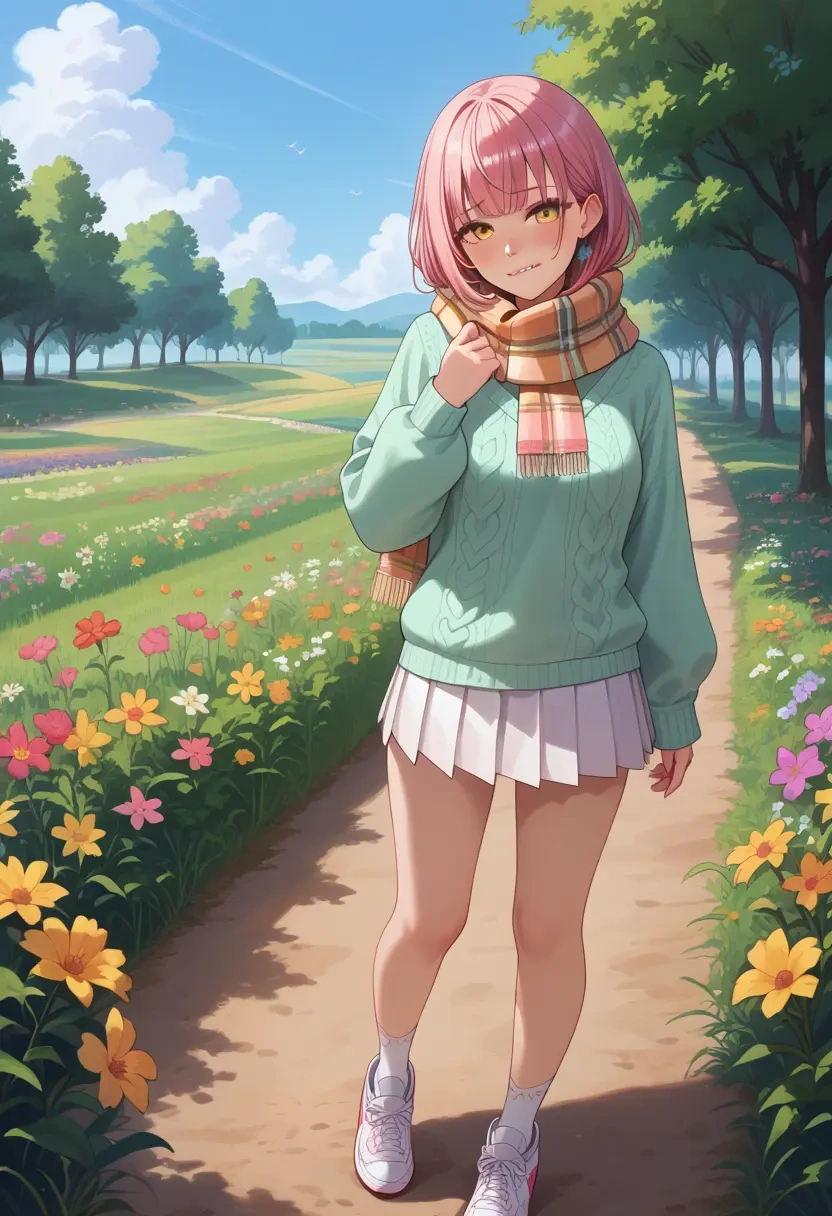 hololive,kureiji_ollie,spring,student uniform,knit sweater  - 