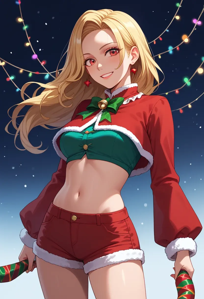 touhou,kurodani_yamame,Christmas,red velvet shorts  - 