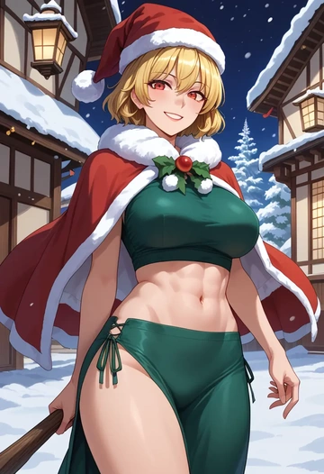 touhou,kurodani_yamame,Christmas,dress  - AI generated anime art