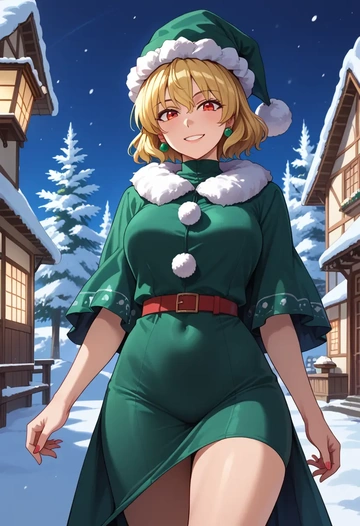 touhou,kurodani_yamame,Christmas,dress  - AI generated anime art