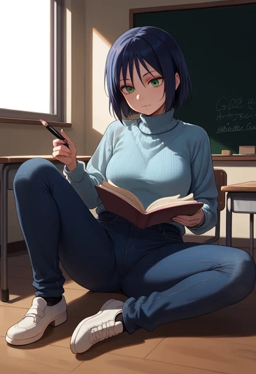 watashi_ga_motenai_no_wa_dou_kangaetemo_omaera_ga_warui!,kuroki_tomoko,teacher  - AI generated anime art