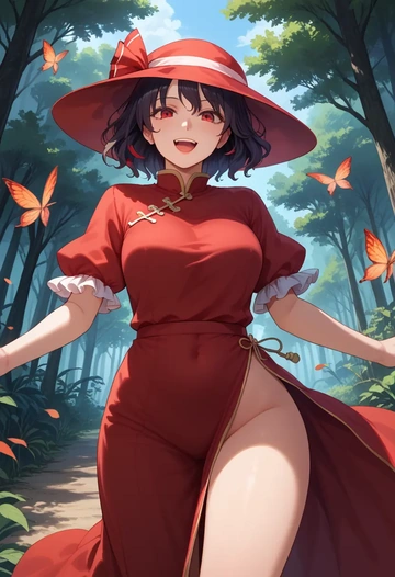 touhou,kurokoma_saki,qipao  - AI generated anime art