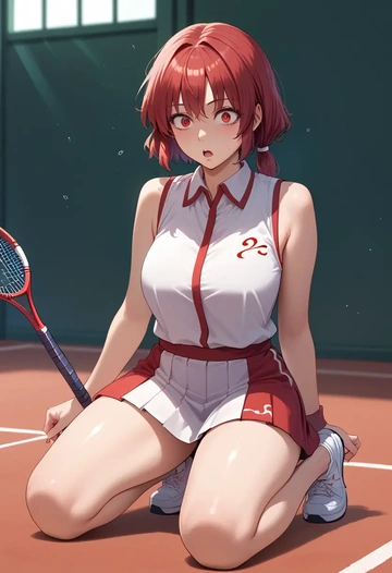 touhou,kurokoma_saki,tennis skirt  - AI generated anime art