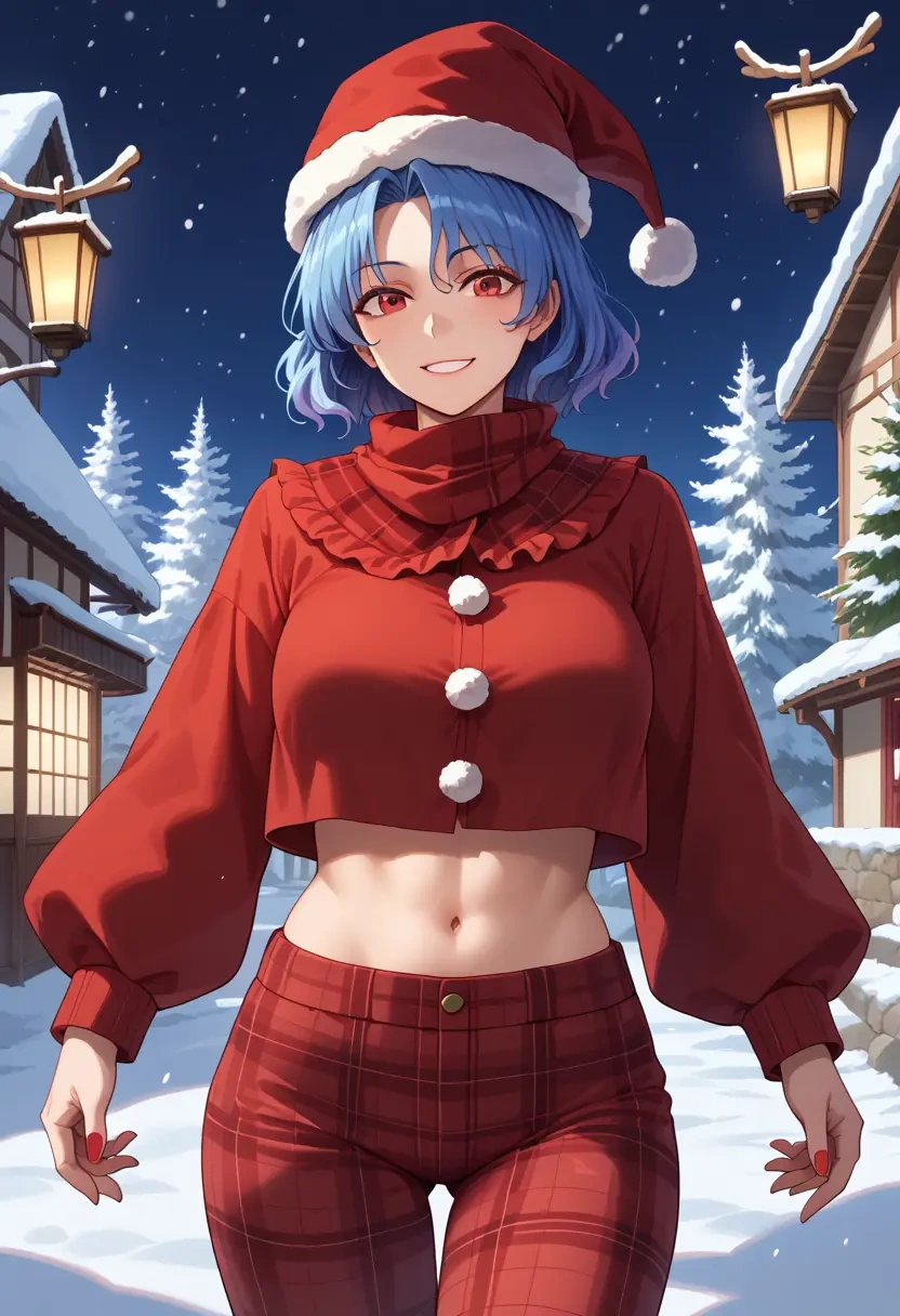 touhou,kurokoma_saki,Christmas,plaid trousers  - 