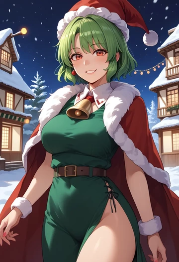 touhou,kurokoma_saki,Christmas,dress  - AI generated anime art