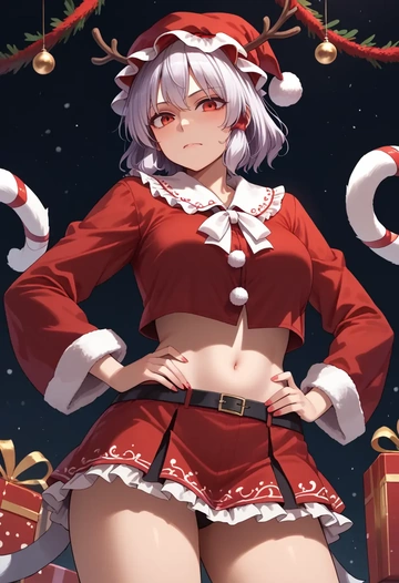 touhou,kurokoma_saki,Christmas,skirt  - AI generated anime art