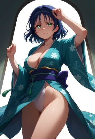 love_live!,kurosawa_dia,kimono,sexy  - AI generated anime art