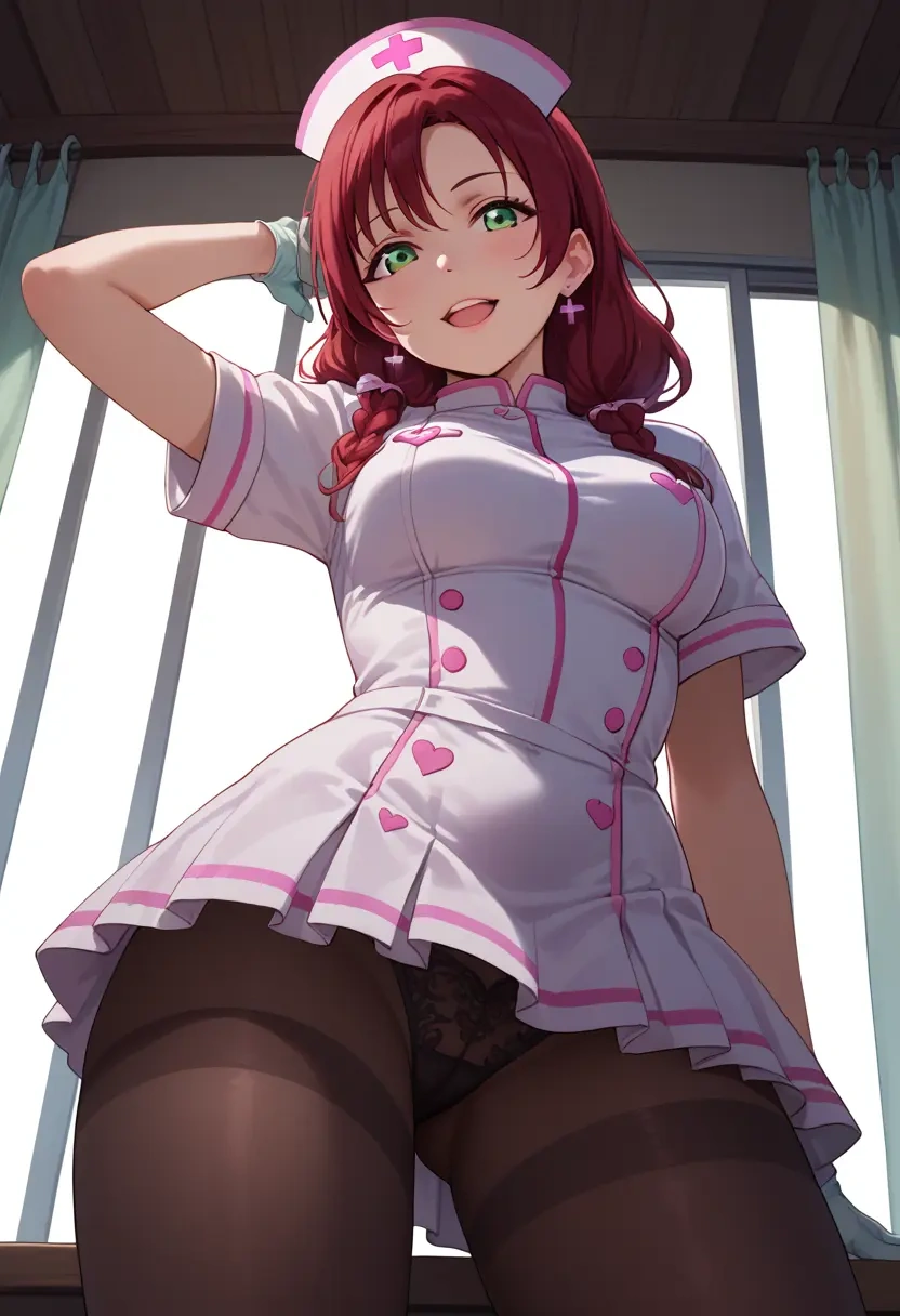 love_live!,kurosawa_dia,nurse pantyhose,mini skirt, sexy  - 