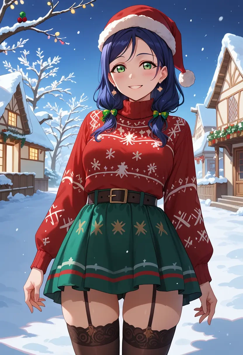 love_live!,kurosawa_dia,sweater,stockings,Thigh garters  - 