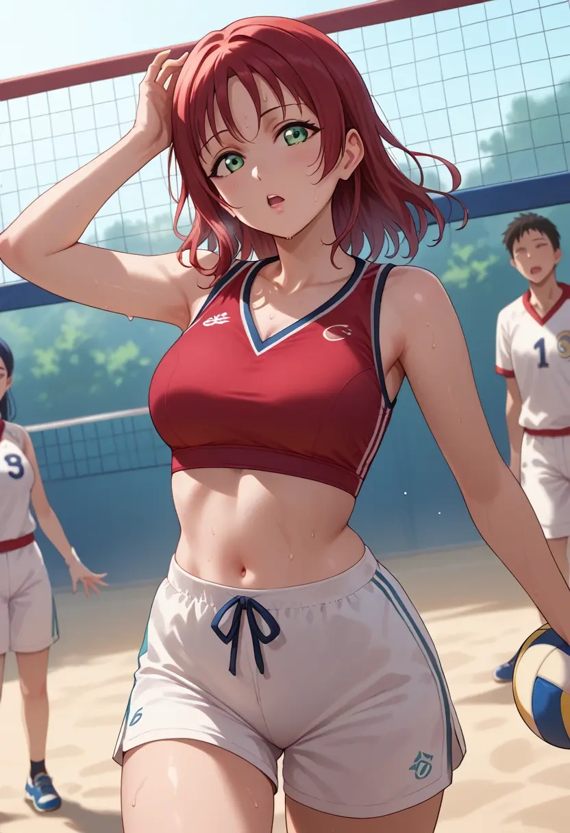 love_live!,kurosawa_dia,volleyball uniform  - 