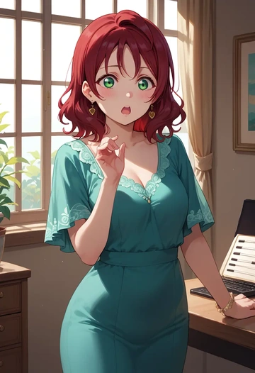 love_live!,kurosawa_ruby,pajamas  - AI generated anime art