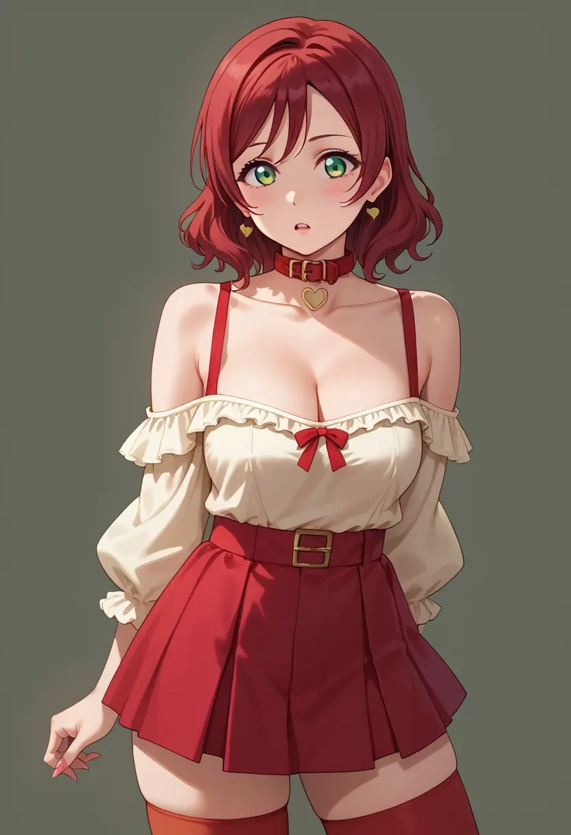 love_live!,kurosawa_ruby,collar,oversized,Thigh garters  - 