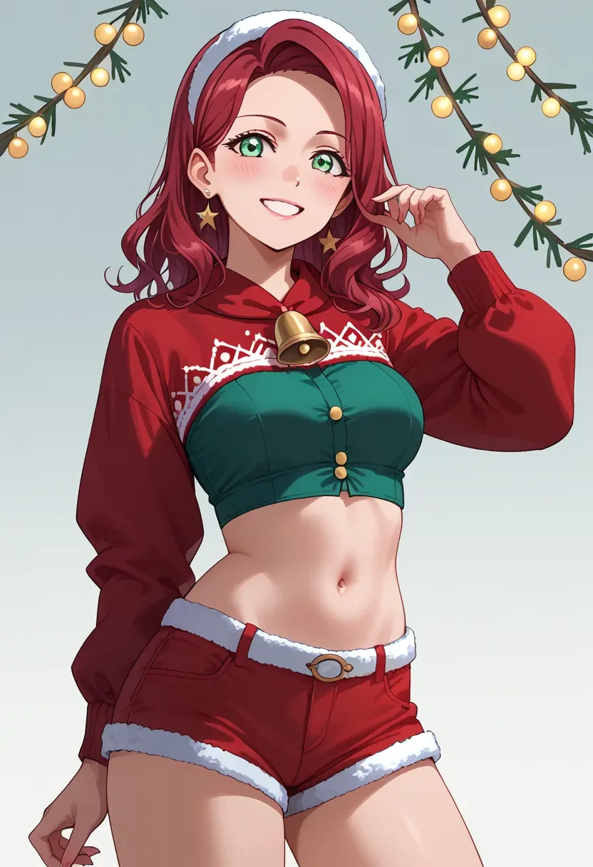 love_live!,kurosawa_ruby,Christmas,red velvet shorts  - 