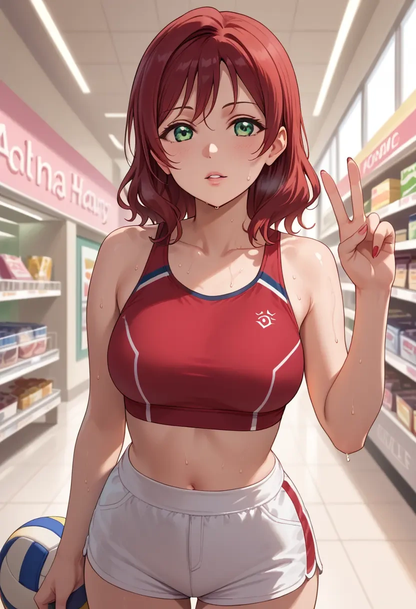 love_live!,kurosawa_ruby,volleyball uniform  - 