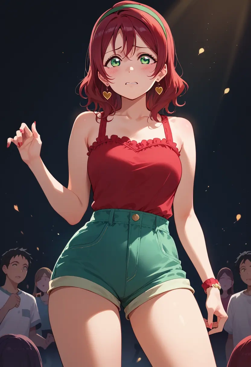 love_live!,kurosawa_ruby,jogger shorts,oversized tank  - 