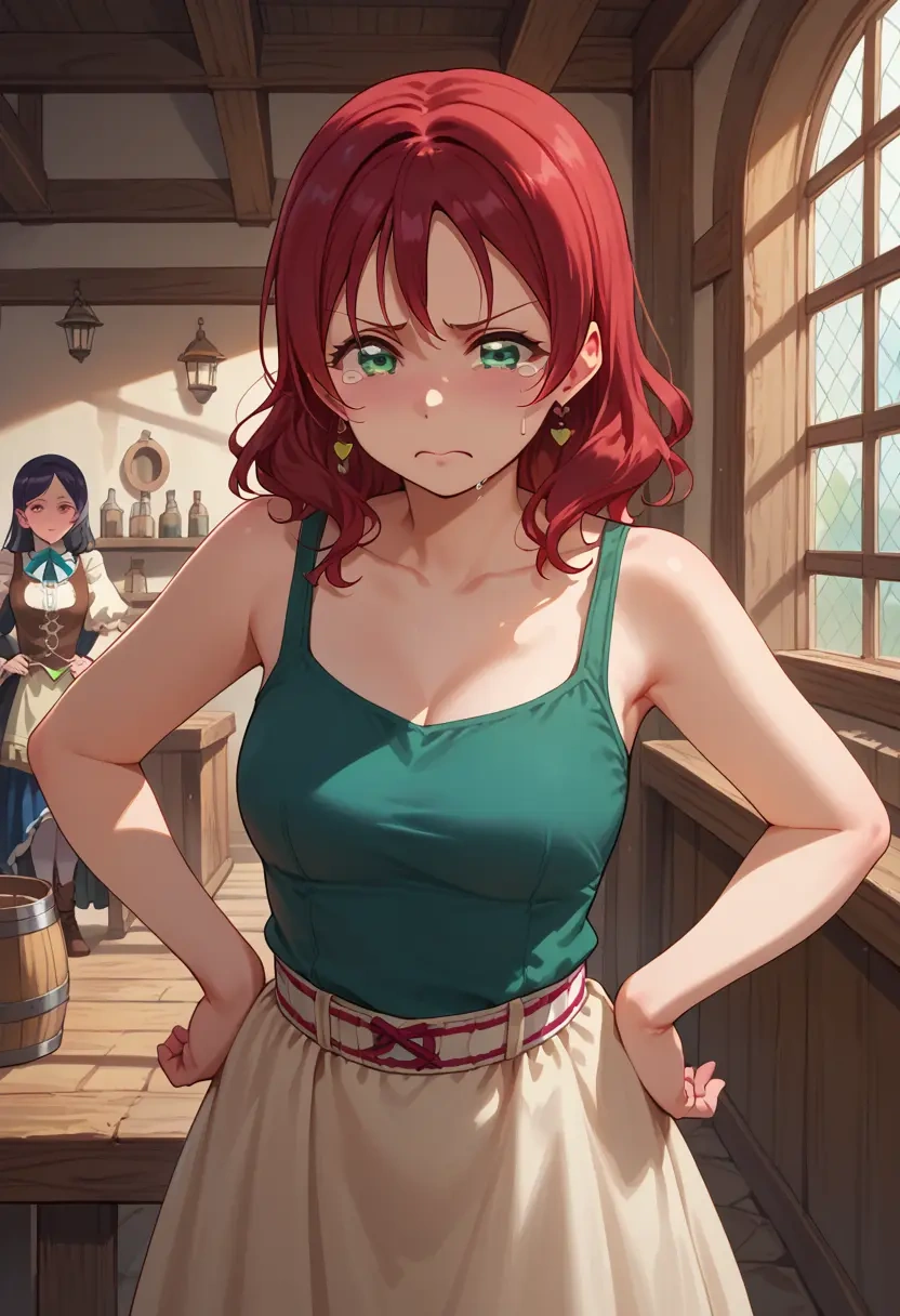 love_live!,kurosawa_ruby,tank top,mesh,cycling shorts  - 