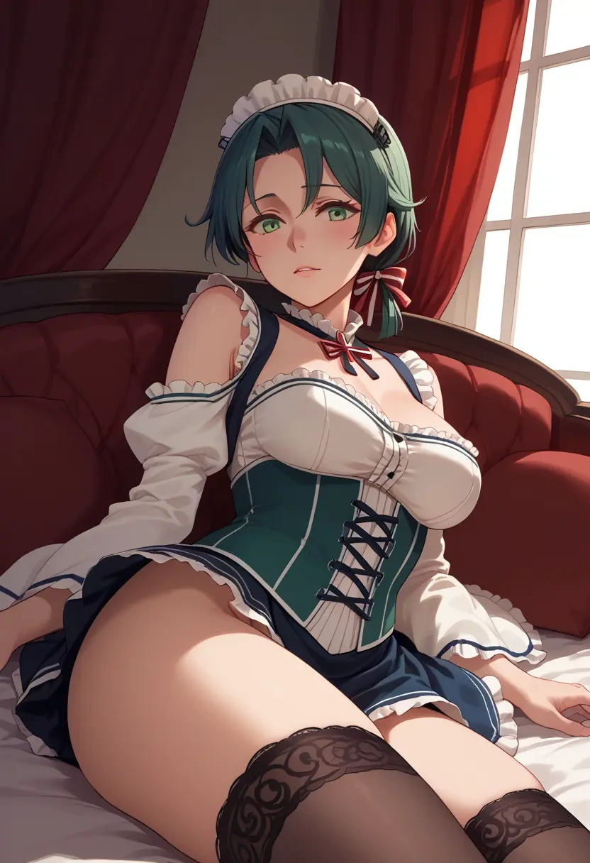 kantai_collection,kuroshio_(kancolle),Victorian-era,stockings,sexy  - 