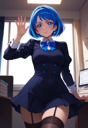 precure,kurumi_erika,secretary, stockings  - AI generated anime art