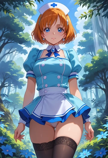 precure,kurumi_erika,nurse pantyhose,mini skirt, sexy  - AI generated anime art