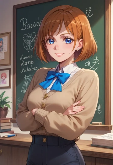 precure,kurumi_erika,teacher, sweater  - AI generated anime art