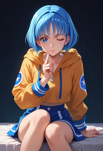 precure,kurumi_erika,hoodie,cropped,high-waisted joggers  - AI generated anime art