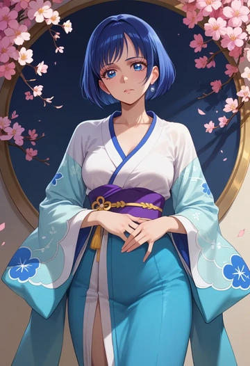 precure,kurumi_erika,kimono,silk,wide-leg trousers  - AI generated anime art