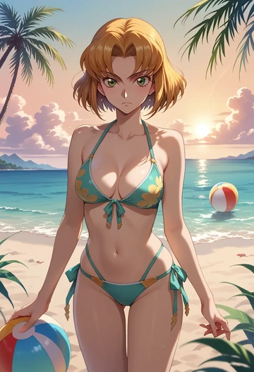 code_geass,kururugi_suzaku,bikini  - AI generated anime art