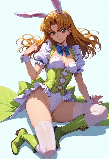 code_geass,kururugi_suzaku,bunny girl  - AI generated anime art