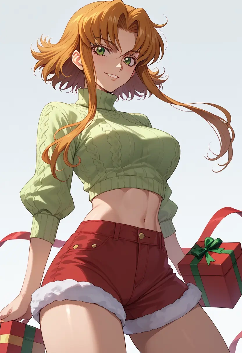 code_geass,kururugi_suzaku,Christmas,red velvet shorts,turtleneck sweater  - 