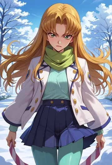 code_geass,kururugi_suzaku,winter,student uniform,puffer jacket  - AI generated anime art