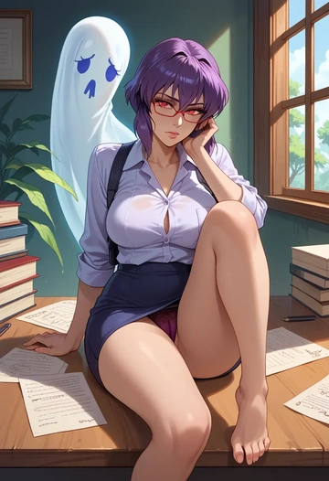 ghost_in_the_shell,kusanagi_motoko,OL  - AI generated anime art