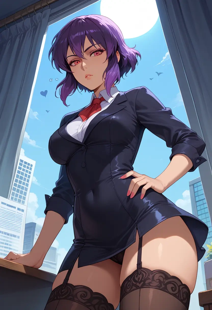 ghost_in_the_shell,kusanagi_motoko,secretary, stockings  - 