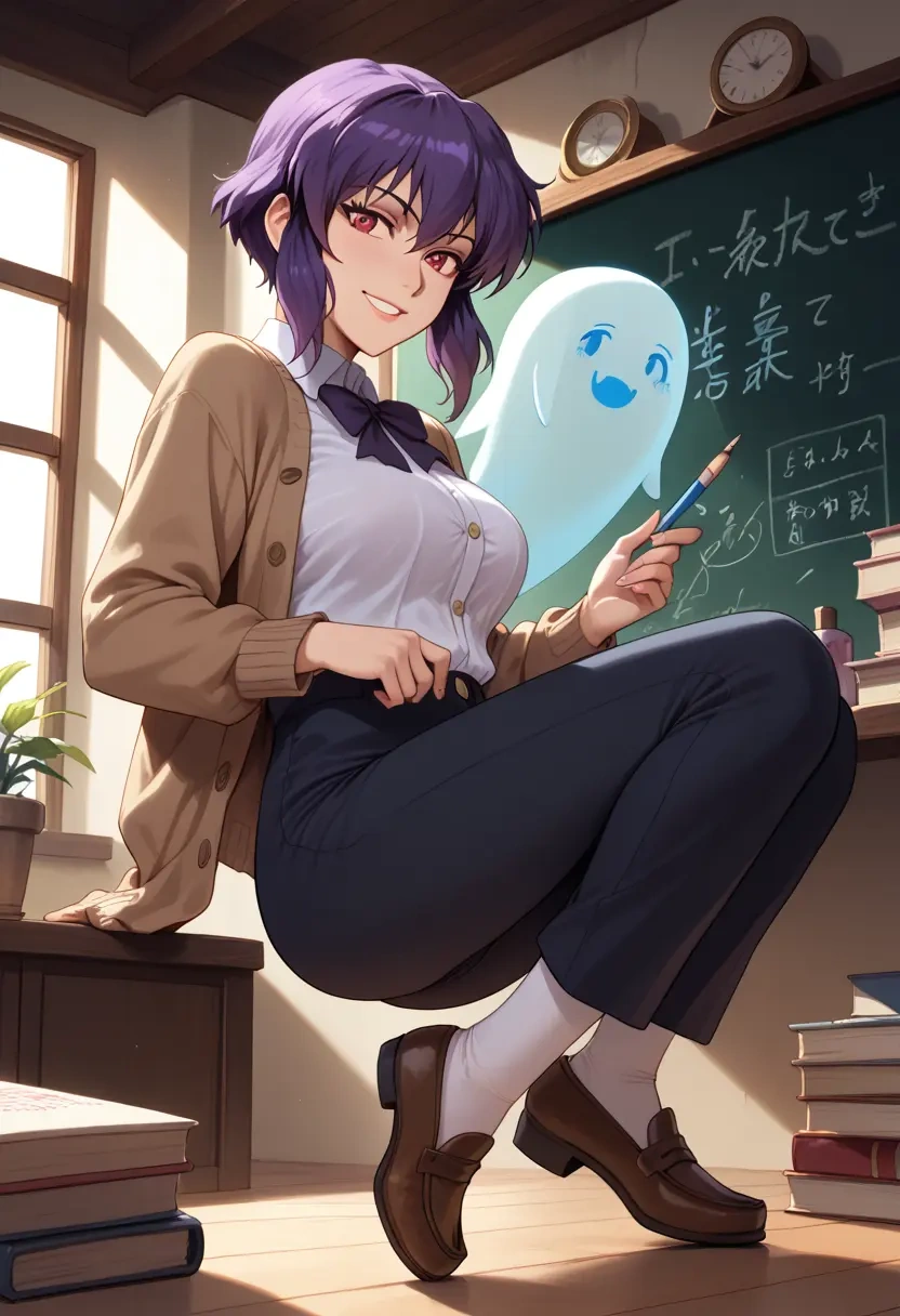 ghost_in_the_shell,kusanagi_motoko,teacher, sweater  - 